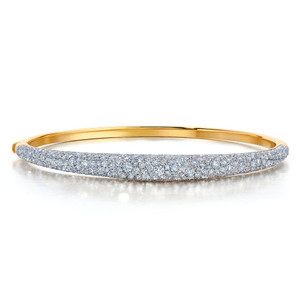 Graziela 18K Yellow Gold Diamond Bahia Bangle