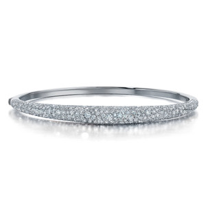 Graziela 18K White Gold Diamond Bahia Bangle