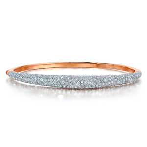 Graziela 18K Rose Gold Diamond Bahia Bangle
