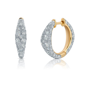 Graziela 18K Gold Diamond Bahia Hoop Earrings