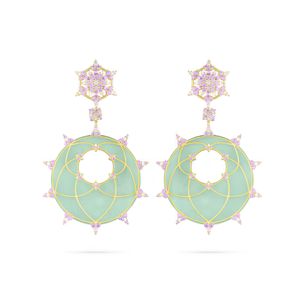 Paul Morelli 18K Yellow Gold Green Jade Disc Earrings, 40mm