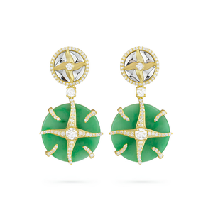Paul Morelli Green Jade Disc Drop Earrings