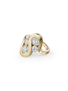 Melissa Kaye 18K Yellow Gold Daphne Wave Ring