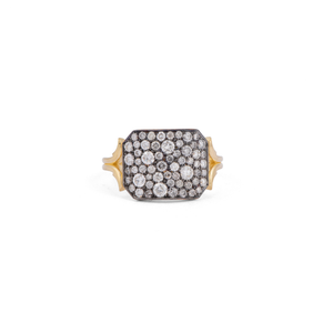 Sylva & Cie. 18K Yellow Gold Mini Baby Ten Table Ring, Size 7