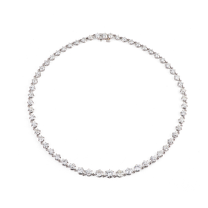 Sylva & Cie. Platinum Old European Cut Diamond Necklace, 16"