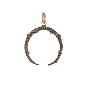 Sylva & Cie. 14K Rose Gold Mimi's Champagne Horseshoe Pendant