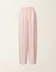 Fabiana Filippi Fluid Wide Trousers with Elastic Waistband in Rose