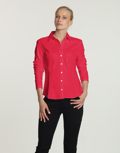 Hinson Wu Jamie Long Sleeve "T" Shirt in Poppy