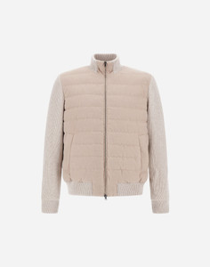 Herno Men's Resort Wool-Blend Melange Flannel Jacket in Chantilly