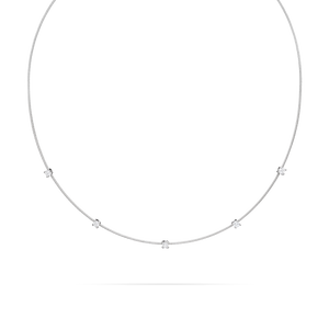 Paul Morelli 18K White Gold Single Unity Necklace with 5 Diamonds Paul Morelli 18K White Gold Single Unity Necklace with 5 Diamonds