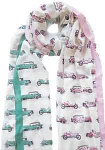 On Your Marque Vintage Cars Scarf On Your Marque Vintage Cars Scarf