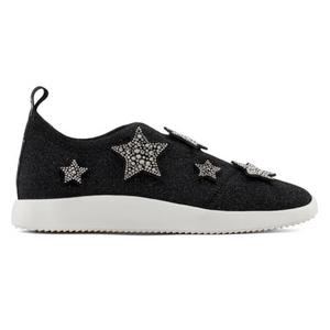 Giuseppe Zanotti Donna Black Shimmer Sneaker, Size 37.5 Giuseppe Zanotti Donna Black Shimmer Sneaker, Size 37.5