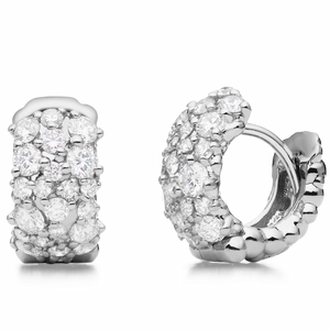 Paul Morelli 18K White Gold Small Confetti Snap Hoop Earrings with Diamonds Paul Morelli 18K White Gold Small Confetti Snap Hoop Earrings with Diamonds