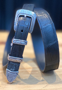 Chacon Belts & Buckle Caliente Engraved Sterling Silver,1" Chacon Belts & Buckle Caliente Engraved Sterling Silver,1"