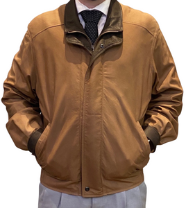 Remy Men's Leather Double Collar Jacket in Chutney/Chocolate, Size 40 Remy Men's Leather Double Collar Jacket in Chutney/Chocolate, Size 40