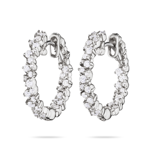 Paul Morelli 18K White Gold Confetti Hoop Earrings, Extra Small Paul Morelli 18K White Gold Confetti Hoop Earrings, Extra Small