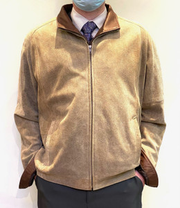 Remy Men’s Leather Single Collar Bomber Jacket in Diego/Rustic, Size 46 Remy Men’s Leather Single Collar Bomber Jacket in Diego/Rustic, Size 46