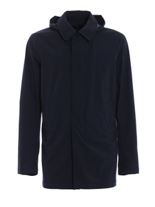Herno Men’s City Water-Resistant Coat in Navy Herno Men’s City Water-Resistant Coat in Navy