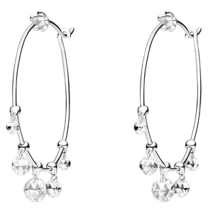 Paul Morelli 18K White Gold Wind Chime Hoop Earrings, 28mm Paul Morelli 18K White Gold Wind Chime Hoop Earrings, 28mm
