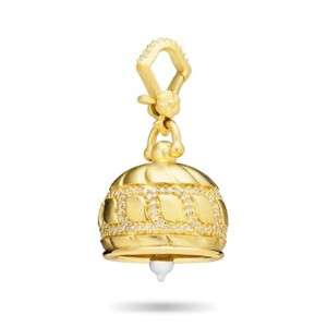 Paul Morelli Twist Meditation Bell with Diamonds, 16mm Paul Morelli Twist Meditation Bell with Diamonds, 16mm
