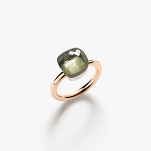 Pomellato Nudo 18K Rose and White Gold Prasiolite Classic Ring, Size 55 Pomellato Nudo 18K Rose and White Gold Prasiolite Classic Ring, Size 55