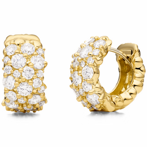 Paul Morelli 18K Yellow Gold Large Confetti Snap Hoop Earrings with Diamonds