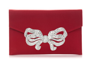 *PRE-ORDER* Judith Leiber Couture Bow Envelope Clutch in Satin Red *PRE-ORDER* Judith Leiber Couture Bow Envelope Clutch in Satin Red