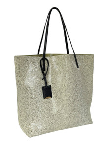 Linde Gallery St. Barth Gouverneur Galuchat Printed Suede Bag in Lemonade, Medium Linde Gallery St. Barth Gouverneur Galuchat Printed Suede Bag in Lemonade, Medium