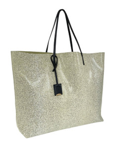 Linde Gallery St. Barth Gouverneur Galuchat Printed Suede Bag in Lemonade, Large Linde Gallery St. Barth Gouverneur Galuchat Printed Suede Bag in Lemonade, Large