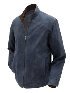Remy Men's Classic Style Leather Jacket in Lake/Rustic Remy Men's Classic Style Leather Jacket in Lake/Rustic