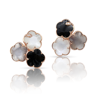 Pasquale Bruni Bouquet Lunaire 18K Rose Gold Earrings with Moon Gems and Diamonds