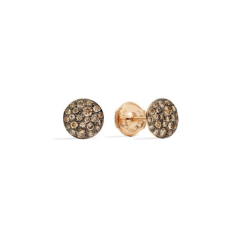 *PRE-ORDER* Pomellato Sabbia 18K Rose Gold Brown Diamond Small Stud Earrings