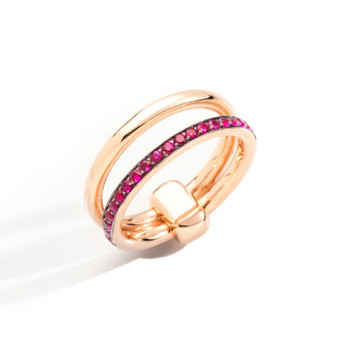 *PRE-ORDER* Pomellato Iconica 18K Rose Gold Band Ruby Ring