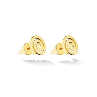 *TRUNK SHOW* Cadar Yellow Gold Essence Stud Earrings with Cone