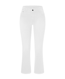 Mac Dream Kick Fringe Jeans in White, Size 38x27