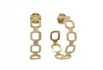 *Jewelry Event* Armenta 18K Yellow Gold Paperclip Hoop Earrings