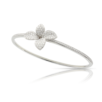 *PRE-ORDER* Pasquale Bruni 18K White Gold Petit Garden Bracelet with Diamonds, Medium Flower