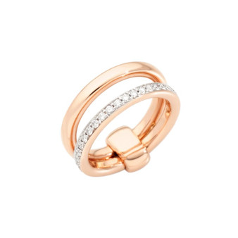 Pomellato Iconica 18K Rose Gold Band Ring, Size 57