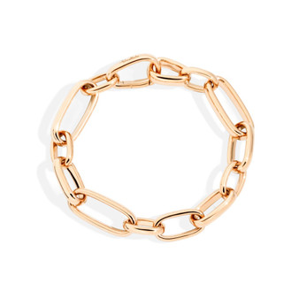 Pomellato Iconica 18K Rose Gold Extra Slim Chain Link Bracelet, Size M