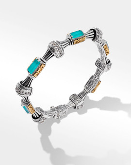 *TRUNK SHOW* Konstantino Sterling Silver and 18K Gold Aquatic Coronet Bracelet