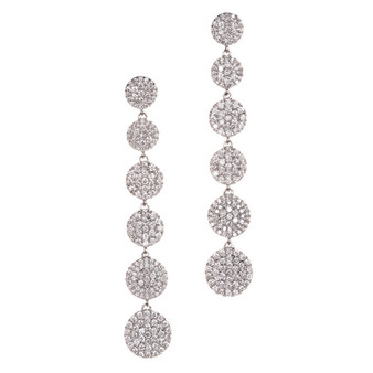 Buccellati Blossoms Diamond Ruthenium-Plated Sterling Silver Daisy Button  Earrings, 2.5cm
