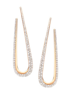 Pomellato Fantina 18K Rose Gold and White Diamond Earrings