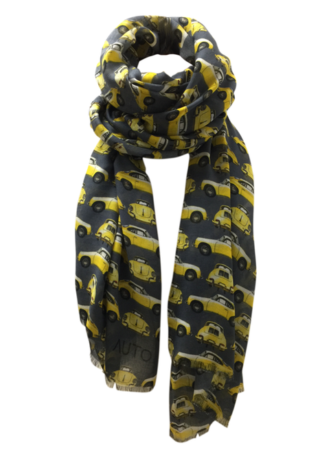 ɅUTO Classic Slate Grey & Yellow Porsche Scarf