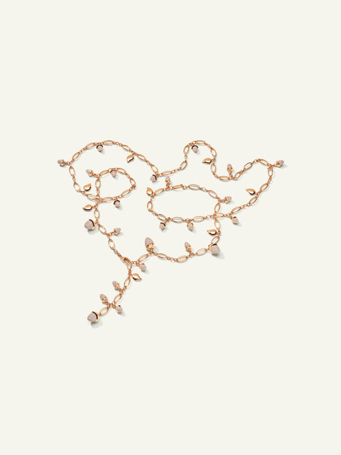 *RESERVE TODAY* Tamara Comolli 18K Rose Gold Mikado Long Diamond Pavé Collier Necklace