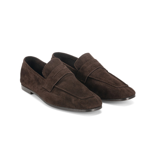 Sophique Milano Essenziale Classic Suede Loafer in Brown