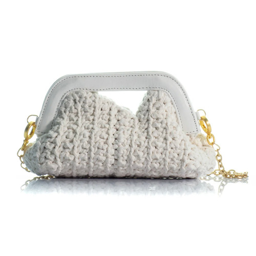 Kooreloo The Mini Mediterraneo Crochet Clutch in White