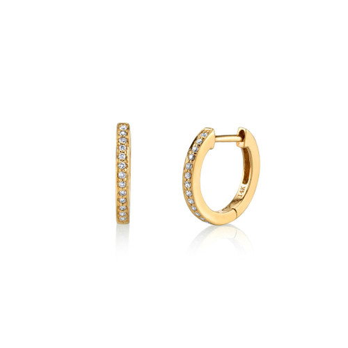 *JEWELRY EVENT* Sydney Evan 14K Gold & Pave Diamond Huggie Hoops