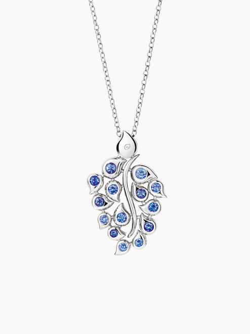 Tamara Comolli 18K White Gold Snowflakes Sky Leaf Classic Pendant