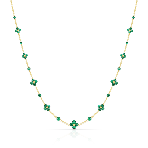Paul Morelli 18K Yellow Gold Malachite Sequence Necklace, 24"