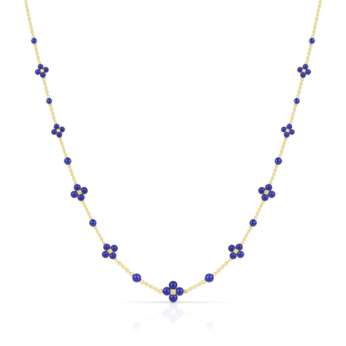 Paul Morelli 18K Yellow Gold Lapis Sequence Necklace, 24"
